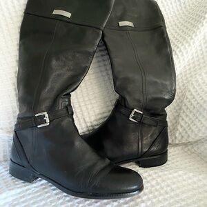 Coach Black Tall Leather Boots - size 9